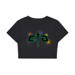 " Floral " Women's Fitted Crop Tee