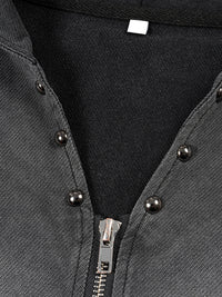 Vintage Washed Zip-Up Hooded Tank Top