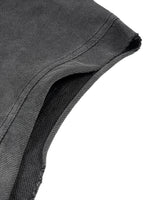 Vintage Washed Zip-Up Hooded Tank Top